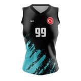 ACR Giyim Tekstil Forma Baskı Voleybol Forması Model 717 - Kişiye Özel Isim Ve Numara Yazılabilir, Dijital Baskı Tasarım Tek Üst