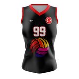 ACR Giyim Tekstil Forma Baskı Voleybol Forması Model 719 - Kişiye Özel Isim Ve Numara Yazılabilir, Dijital Baskı Tasarım Tek Üst