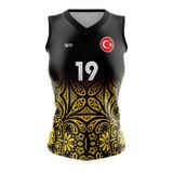ACR Giyim Tekstil Forma Baskı Voleybol Forması Model 720 - Kişiye Özel Isim Ve Numara Yazılabilir, Dijital Baskı Tasarım Tek Üst