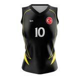 ACR Giyim Tekstil Forma Baskı Voleybol Forması Model 721 - Kişiye Özel Isim Ve Numara Yazılabilir, Dijital Baskı Tasarım Tek Üst