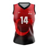 ACR Giyim Tekstil Forma Baskı Voleybol Forması Türkiye Model - Kişiye Özel Isim Ve Numara Yazılabilir, Dijital Baskı Tek Üst