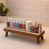 Acria Çok Amaçlı Düzenleyici Şeffaf Pleksi Organizer Banyo Mutfak Masaüstü Organizeri - yükseklik 9cm