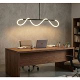 Acrolite Dekoratif Sarkıt Hortum LED Avize (Oturma Odası, Mutfak, Yatak Odası) L:120CM H:70CM Siyah 4000K