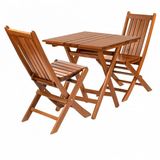 Acropol Atina Ahsap Bahce Takimi, Katlanir Balkon Set: 80X80 Masa + 2 Sandalye-