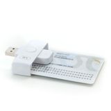 ACS ACR39U-N1 PocketMate II, USB çip kart okuyucu, akıllı kart okuyucu, küçük katlanabilir (beyaz)