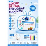 ACSTECH Fotoğraf Çıkaran Çocuk Dijital Fotoğraf Makinesi | Tatlı Tavşan Tasarımlı | Termal Yazıcı Kamera | 1080P HD | 1+1 Rulo + 4 Boyama Kalemi Hediyeli