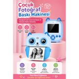 ACSTECH Fotoğraf Çıkaran Çocuk Fotoğraf Makinesi | Termal Yazıcı Kamera | 6+1 Rulo Baskı Kağıdı + Boyama Kalemi Hediyeli | Type-C | 1200mAh