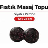 Actifoam Fıstık Masaj Topu Siyah + Pembe Orta Sert 12 x 24 cm Türkiye Menşeli Kullanım İçin Uygun