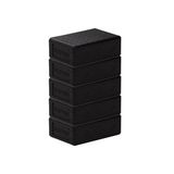 Actifoam Yoga Blok 5'li SET Yoga Köpüğü Yoga Bloğu Yoga Block Yoga Köpüğü (Siyah + Siyah Sert)