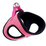Actirex Boyun 34-42 cm Göğüs 48-54 cm Pink L Köpeklere Dokuma Kumaş Neon Köpek Göğüs Tasması
