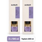 Actisoft Lavanta Bambu Çubuklu Oda Kokusu 2 x 100 ml – Toplam 200 ml - 2 Adet