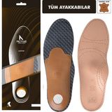 Active Team LT01 - Deri Tam Ortopedik | Ark Destekli, Koku Önleyici ve Ter Emici Hakiki Deri İç Tabanlık - 37
