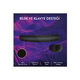 Active Team MP03 - Memory Mouse ve Klavye Bilek Destek Pedi | Yumuşak, Ergonomik, El Bileği Dinlendirme Ped Set