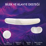 Active Team MP04 - Jel Mouse ve Klavye Bilek Destek Pedi | Yumuşak, Ergonomik, El Bileği Dinlendirme Ped Set - Şeffaf
