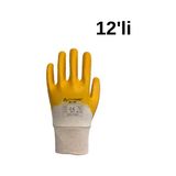 Activehand ACTİVEHAND AC-01 Sarı Nitril Profesyonel İş Eldiveni 12'li - Sarı - Beyaz - 10