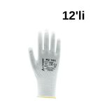 Activehand ACTİVEHAND PU-101 Beyaz Poliüretan Kaplı Hassas Montaj Profesyonel İş Eldiveni 12'li - 8