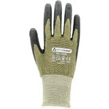 Activehand ACTİVEHAND PU-15241 Isı Dirençli 100 Derece Poliüretan Kaplı Kesilmeye Dirençli D Seviye İş Eldiven - Gri - Yeşil