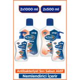 Activex Antibakteriyel Sıvı Sabun Aktif 2x1 Lt+ 2x500 Ml Nemlendirici İçerir
