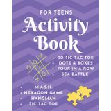 Activity Book - For Teens: Game Notebook - Play with Friends or Alone - Classic Pen & Paper Games - Hangman, MASH, Dots & Boxes, 3D Tic Tac Toe, Sea ... Four in a Row, Hexagon Game(8.5 x 11 inches)