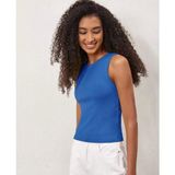 Actiwear Kadın Fitilli Halter Yaka Örme Atlet T-Shirt - Saks