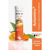 actomins ® Vit C Vitamini 20 Efervesan Tablet | Vitamin C, Çinko Ve Zerdeçal Içeren Takviye Edici Gıda