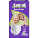Actual XL Yetişkin 30 Adet Emici Külot Hasta Bezi