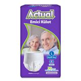 Actual Yetişkin Emici Külot Large (L) 30 Adet Unisex Hasta Bezi