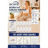Acura 5X9 Kablolu Tens Pedi 10 Adet