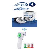Acura AC-433 Koldan Ölçer Tam Otomatik Tansiyon Aleti + AC-9270 Dijital Temassız Ateş Ölçer, 2 Yıl Garanti