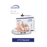 Acura Ac-52 Ce Onaylı 20kg Kapasiteli Dijital Bebek Tartısı beyaz