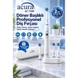 Acura AC-7100 Döner Başlıklı Profesyonel Şarjlı Diş Fırçası - Beyaz