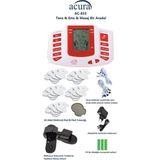 Acura AC-833 Ultra Masaj Aleti - 4 Elektrodlu TENS Fizik Tedavi Cihazı, Ayak Masaj Terlikleri, Adaptör ve Pil ile