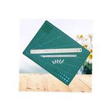 Acuto Çift Taraflı Kesim Altlığı A4 Kesim Matı Kretuar Bıçağı 5 Yedek Çelik Cetvel 30 cm A4 Kesim Seti