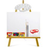 Acuto Mini Şövale Funny Kids 6X15 ml Akrilik Boya Seti Tuval Seti 25X35 Çocuklar Için Boyama Seti
