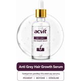 Acvit Anti Grey Hair Growth Serum - Beyaz Saç ve Dökülme Kontrolü - Saç Derisini Güçlendirme – 50 ml - Şeffaf