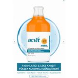 Acvit Leke Karşıtı Aydınlatıcı Güneş Kremi SPF 50+ PA++++ 100 ML | Cilt Tonu Eşitleyici Yüksek Koruma