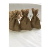 ACY STORE Hasır Jüt Kese 10 X 15 cm Ebatlarında 10 Adet Boş Çuval Kumaşından Kese Ipli, Hediyelik, Kına Düğün