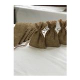 ACY STORE Hasır Jüt Kese 10 X 15 Cm Ebatlarında 3 Adet Boş Çuval Kumaşından Kese Ipli, Hediyelik, Kına, Düğün