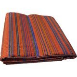 ACY STORE Katlanabilir Plastik Hasır Kilim Dış Mekan Piknik Kamp Sergisi Çift Dikiş - 180 x 270 cm - Kırmızı