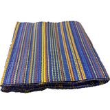ACY STORE Katlanabilir Plastik Hasır Kilim Dış Mekan Piknik Kamp Sergisi Çift Dikiş - 180 x 270 cm - Mavi