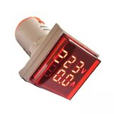 Ad22-22Vas 22Mm Dijital Volt-Ampermetre Kare Beyaz