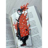 ADA 3D Demon Slayer Tanjiro Kitap Ayracı - Güç Kararlılık Teması Taşıyan Anime Aksesuarı - 1 - Siyah - Kırmızı