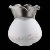 Ada Avize Fanus Avize Camı Mat Beyaz 2 Adet 14 x 12 cm