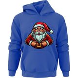Ada Bebek Çocuk Noel Baba Ho Ho Ho Tarz Sweatshirt - 5 - 6 Yaş - Saks