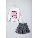 Ada Bebek Çocuk Yeni Sezon Don't Talk Just Act Etek Sweat Takım - 9 - 10 Yaş - Siyah