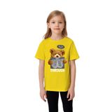 Ada Bebek Röntgen Detaylı Ayıcık Baskılı Sarı Kız Çocuk T-shirt