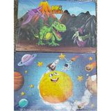 Ada Çanta Kırtasiye 2 Adet Puzzle Yap Boz (33CM*23CM*40PARÇA) (Dinozorlar / Uzay Figürlü)
