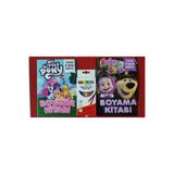 ada çanta kırtasiye 2 adet stickerli boyama kitabı ve 12'li kuru boya kalemi (My Little pony/ Masha ve koca ayı) AD75589