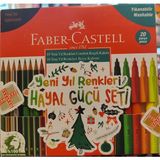 Ada Çanta Kırtasiye 20 Li Yeni Yıl Renkleri Hayal Gücü Boyama Seti (10 KEÇELI+10KURU Boya Kalemi) JI98598663