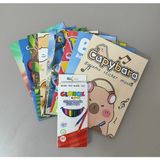 Ada Çanta Kırtasiye Erkek Çocuk 10 Adet Stickerli Boyama Kitabı Seti ve 12 Li Kuru Boya Kalemi NS6006844
